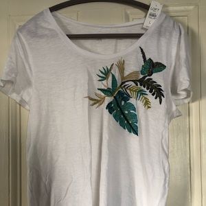 LOFT embroidered top.  NWT.  Size Large